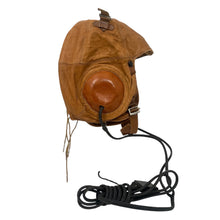 Load image into Gallery viewer, WWI US Army Aviation Leather Flight Helmet with Earpieces, by Western Electric