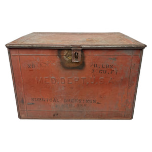 WWI US Army Medical Surgical Dressing Metal Chest