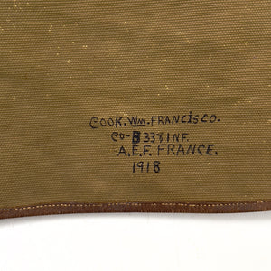 WWI US Army Musette Bag, Named, 338th Inf Reg, 85th Div