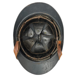 WWI French Army Private Purchase Adrian Infantry Helmet with Liner and Chinstrap