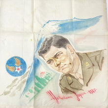 Load image into Gallery viewer, Post-WWII US Souvenir Napkin Made by an Yokohama Japanese POW, 1947