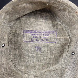 WWI USMC Rubber Rain Hat, Stamped