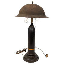 Load image into Gallery viewer, WWI US Army 75mm Victory Lamp w/ 77th Div Helmet Shell