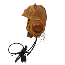 Load image into Gallery viewer, WWI US Army Aviation Leather Flight Helmet with Earpieces, by Western Electric