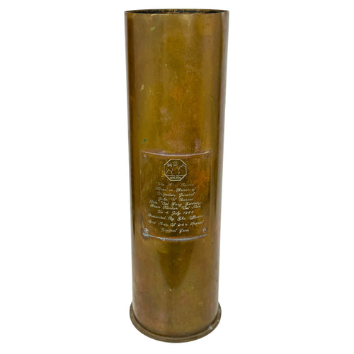 Vietnam War US Army 105mm Artillery Shell Casing, BG John Barnes, 1968