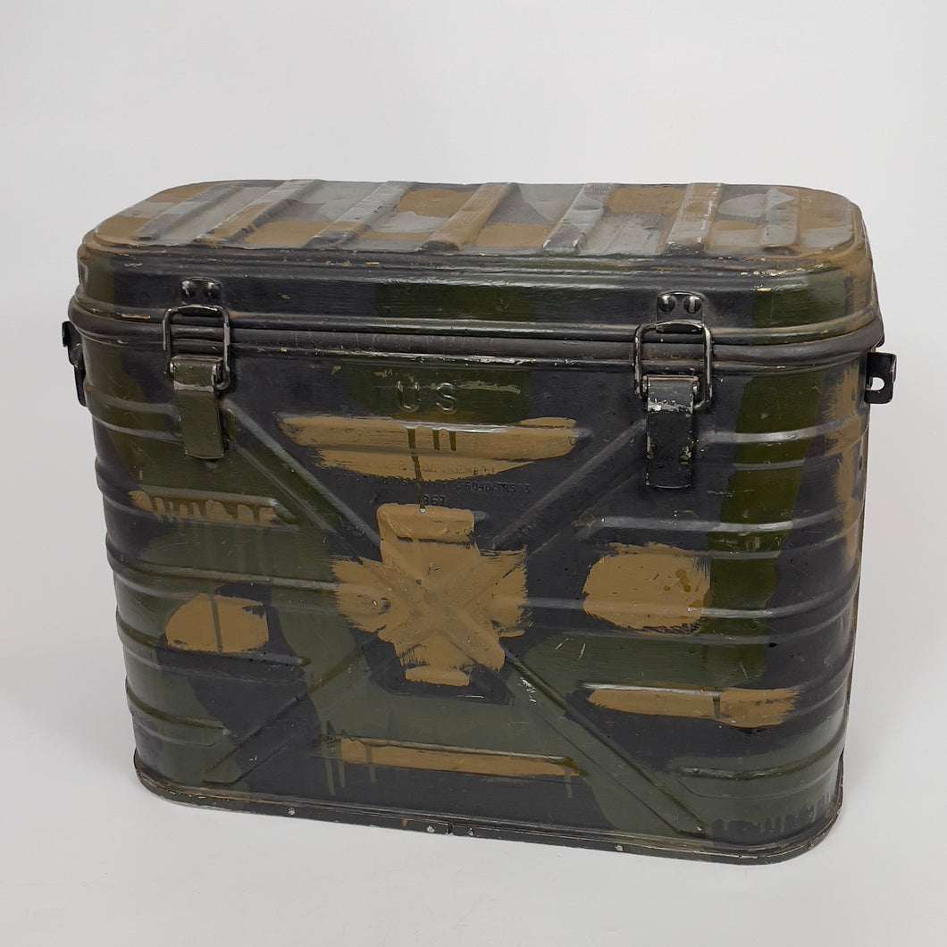 Vietnam War US Army Mermite Container with Field Applied Camouflage, 1967