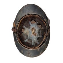 Load image into Gallery viewer, WWI French Adrian Helmet w/ Early Liner &amp; Chinstrap, Artillery