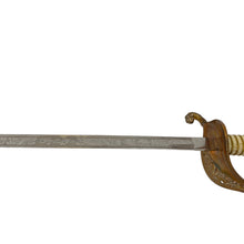 Load image into Gallery viewer, US Navy M1852 Sword w. Case - Rear Admiral John Warren Albrittain