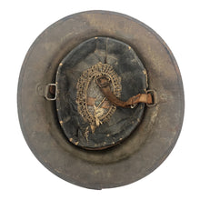 Load image into Gallery viewer, WWI US Army M1917 Helmet with Loose Liner and Broken Chinstrap, 4th Corps