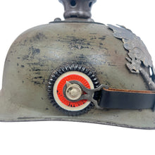 Load image into Gallery viewer, WWI Imperial German Army Prussian Enlisted Ersatz Stahlblech Steel Pickelhaube