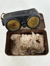 Load image into Gallery viewer, WWII US Navy Contract Variable Density Goggles w/ Tin