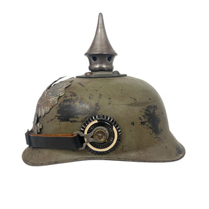 WWI Imperial German Army Prussian Enlisted Ersatz Stahlblech Steel Pickelhaube