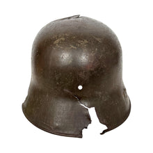 Load image into Gallery viewer, WWI German M16 Stahlhelm Shell, TJ68, Battle Damaged