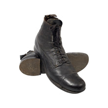 Load image into Gallery viewer, WWI US Navy Enlisted Black High-Top Shoes