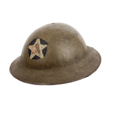 Load image into Gallery viewer, WWI US Army British Made Helmet w/ Liner &amp; Chinatrap, 3rd BN, 9th Inf Reg, 2nd Div