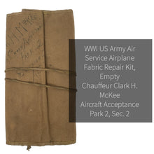 Load image into Gallery viewer, WWI US Army Air Service Airplane Repair Kit, Named