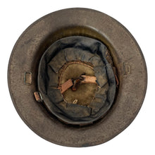 Load image into Gallery viewer, WWI US Army British Made Helmet w/ Loose Liner, Camouflage &amp; Pistol Impact