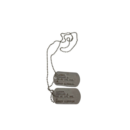 US Army Dog Tags, Normand O. Lanoue