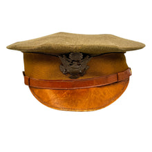 Load image into Gallery viewer, Scarce WWI British-Made U.S. Army Officer’s Visor Cap, Named