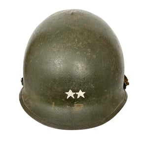 Post-WWII US Army M1 Helmet w/ Liner, Maj Gen Stars