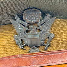 Load image into Gallery viewer, Scarce WWI British-Made U.S. Army Officer’s Visor Cap, Named