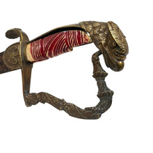 Load image into Gallery viewer, Pre Civil War Eagle Head Sword, Silver-Plated and Etched