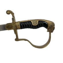 Load image into Gallery viewer, WWII-Era German Lion Head Sword &amp; Scabbard by E. Pack &amp; Söhne