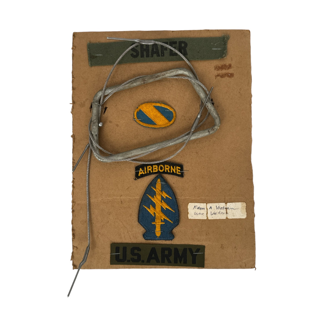 Vietnam War US Army Special Forces Insignia & Parachute Ripcord