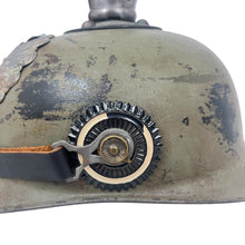 Load image into Gallery viewer, WWI Imperial German Army Prussian Enlisted Ersatz Stahlblech Steel Pickelhaube