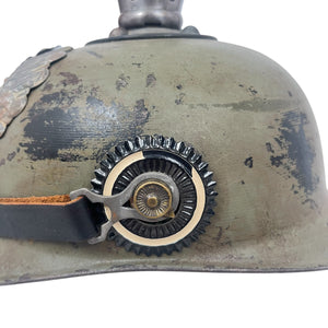 WWI Imperial German Army Prussian Enlisted Ersatz Stahlblech Steel Pickelhaube