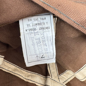 NOS WWI US Army Brown Denim “Daisy Mae” Fatigue Hat, Apr 24, 1918