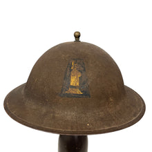 Load image into Gallery viewer, WWI US Army 75mm Victory Lamp w/ 77th Div Helmet Shell