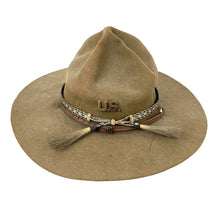 Load image into Gallery viewer, Pre-WWI Mexican Expedition US Army Officer’s Campaign Hat w/ Horse Hair Braid, Named