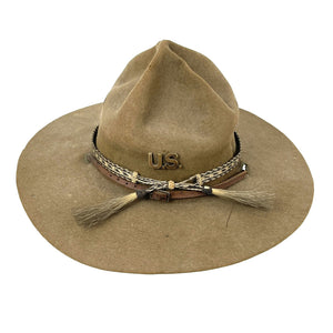 Pre-WWI Mexican Expedition US Army Officer’s Campaign Hat w/ Horse Hair Braid, Named