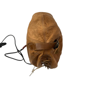 WWI US Army Aviation Leather Flight Helmet with Earpieces, by Western Electric