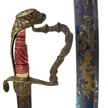 Load image into Gallery viewer, Pre Civil War Eagle Head Sword, Silver-Plated and Etched