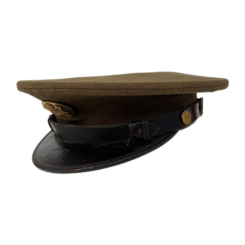 WWII US Army Enlisted Visor, Named SSgt Albert Dick, 11th Tank Co, Schofield Barracks, Pearl Harbor Attack