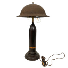 Load image into Gallery viewer, WWI US Army 75mm Victory Lamp w/ 77th Div Helmet Shell