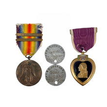 Load image into Gallery viewer, WWI US Army Purple Heart Grouping, PVT. Hans O. Johnson 128th MG BN, 35th Div