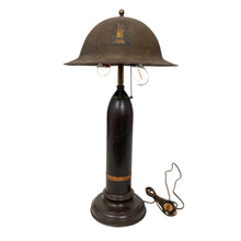 Load image into Gallery viewer, WWI US Army 75mm Victory Lamp w/ 77th Div Helmet Shell