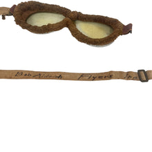 Load image into Gallery viewer, WWI US Army Air Service Resistal Fur-Lined Flying Goggles, Named