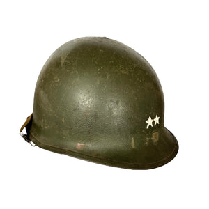 Post-WWII US Army M1 Helmet w/ Liner, Maj Gen Stars