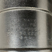 Load image into Gallery viewer, WWII US Navy Spyglass, BU Ships, QM 16 Power, MK I, Dated 1941 w/ Blue Wooden Transport Case