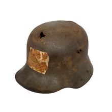 Load image into Gallery viewer, WWI Germany Battle-Damaged Mail Home M17 Stahlhelm with Liner, Named