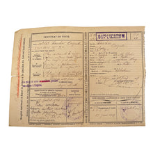 Load image into Gallery viewer, WWI French Soldiers Workbook 85th Artillery Reg, 71st Battery, Crispus Louis