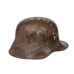 WWI German M16 Stahlhelm, US Souvenir Mail Home, Named, 414th Telegraph BN