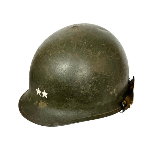 Post-WWII US Army M1 Helmet w/ Liner, Maj Gen Stars