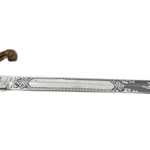 Load image into Gallery viewer, Vietnam War US Navy M1852 Officers Sword with Scabbard and Knot, by Gemsco, named Stephen R. Arelt, USS Midway