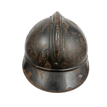 Load image into Gallery viewer, WWI French Adrian Helmet w/ Early Liner &amp; Chinstrap, Artillery