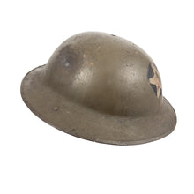 Load image into Gallery viewer, WWI US Army British Made Helmet w/ Liner &amp; Chinatrap, 3rd BN, 9th Inf Reg, 2nd Div